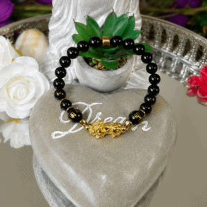 Bracelet Feng Shui Obsidienne 8 mm – Protection et équilibre