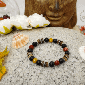 Bracelet Jaspe Mokaïte & Pierre de Lave