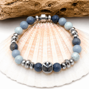 Bracelet Angélite, Célestine et Aventurine Bleue – Harmonie et douceur émotionnelle