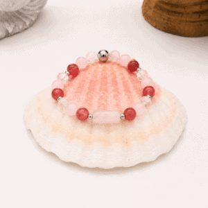 Bracelet Quartz fraise - Cristal - Quartz rose Amour - Douceur - Paix