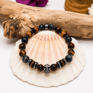 Bracelet de Protection – Œil de Tigre, Œil de Taureau et Œil de Faucon