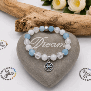 Bracelet Astrologique Femme Poisson en Pierres Naturelles