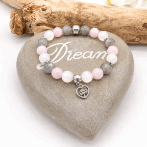 Bracelet Sélénite et Quartz Rose Et labradorite - sérénité
