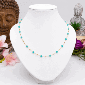 Collier fantaisie ultra fin en Amazonite – Douceur et harmonie