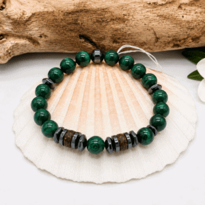 Bracelet Malachite 8 mm – Élastique et Puissant