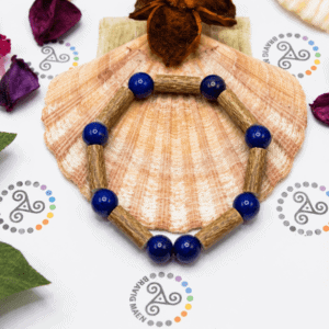 Bracelet Lapis Lazuli et Noisetier – Équilibre Naturel