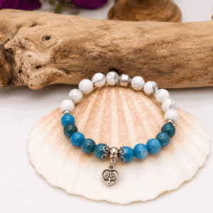 Bracelet équilibre et légèreté Apatite et Howlite – Motivation