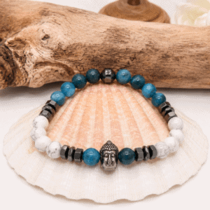 Bracelet Homme Perte de Poids Apatite et Howlite – Harmonie