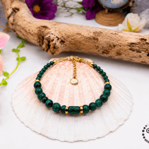 Bracelet Malachite Gourmette 4 mm 6 mm – Élégant et Protecteur