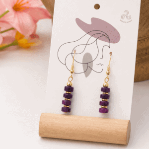 Boucles d'oreilles lépidolite