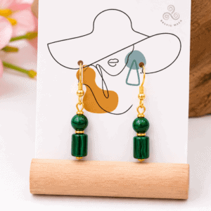Boucles d'oreilles malachite