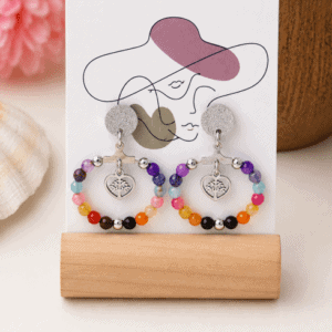 Boucles d'Oreilles Créoles 7 Chakras