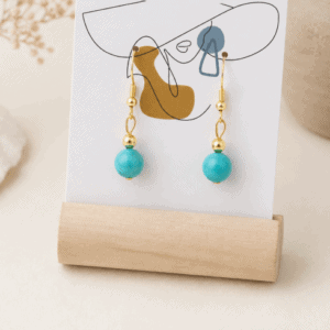Boucles d'Oreilles en Turquoise de Chine