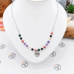 Collier chemin de vie version argenté en 6 mm