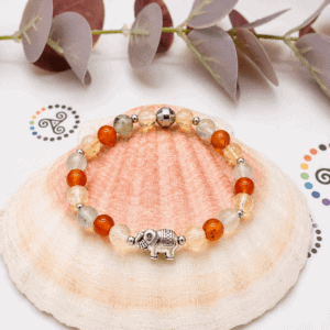Bracelet Concentration & Apprentissage – Cornaline, Citrine & Fluorine 6 mm