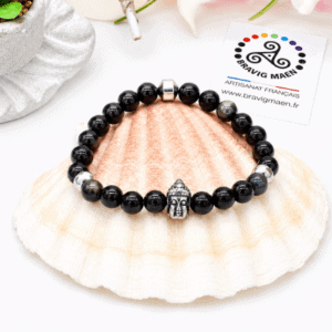 Bracelet Obsidienne Dorée 8 mm – Protection et introspection
