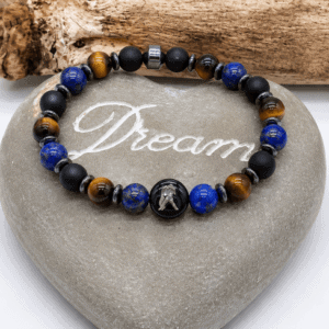 Bracelet Astrologique Homme Verseau en Pierres Naturelles