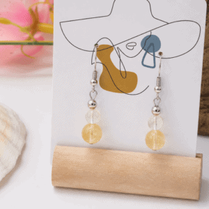 Boucles d'Oreilles en Citrine Naturelle