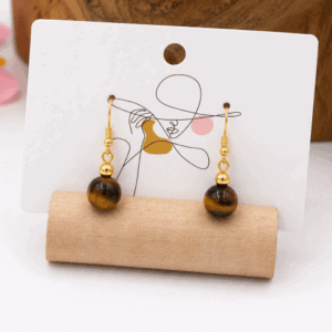 Boucles d'Oreilles Oeil de tigre