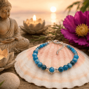 Bracelet chakra de la gorge – Communication et expression en pierres naturelles