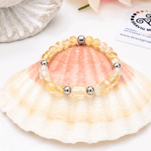Bracelet en Citrine naturelle – Vitalité et énergie solaire