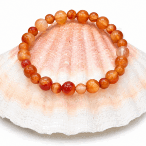 Bracelet Cornaline 8 mm élastique – Énergie et confiance intérieure