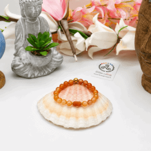 Bracelet Cornaline 6 mm élastique – Vitalité et créativité naturelle