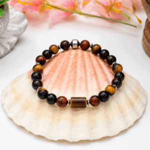 Bracelet Protection – Œil de Tigre, Œil de Taureau et Œil de Faucon élastique