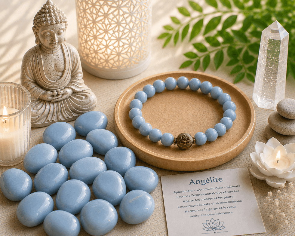 Angélite — Vertus, signification et propriétés