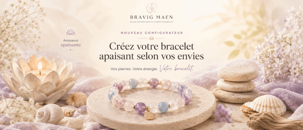 Configurateur en ligne pour créer un bracelet apaisant personnalisé en pierres naturelles
