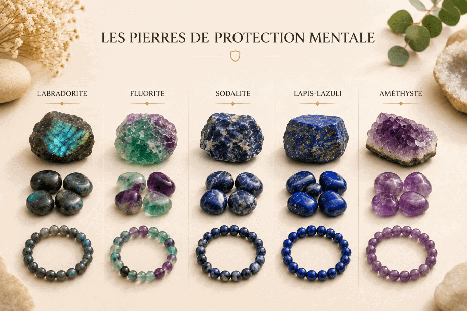 pierres de protection du mental