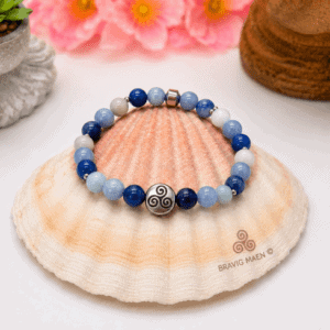 Bracelet Triskel – Paix Intérieure & Harmonie 8 mm élastique