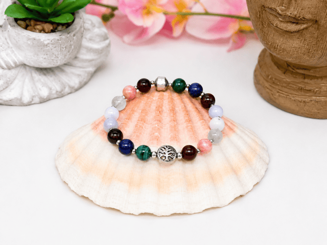Bracelet Chemin de Vie personnalisé en pierres naturelles – création Sandra