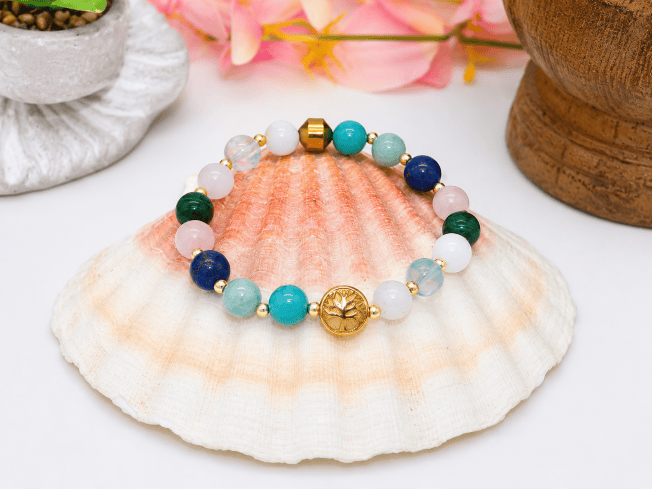 Bracelet Chemin de Vie personnalisé en pierres naturelles – création marie-odile