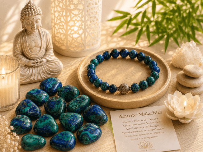 vertus, significations et propriétés de l'azurite & malachite