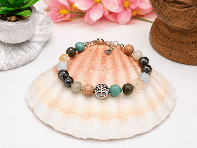 Bracelet Chemin de Vie personnalisé en pierres naturelles – création Sophie
