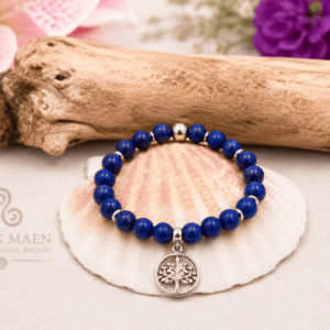 Bracelet en lapis lazuli élastique
