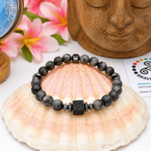 Bracelet en larvikite