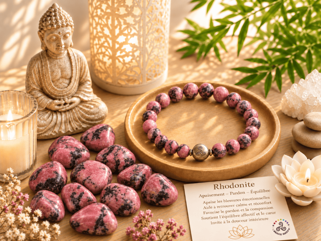Rhodonite vertus et propriétés